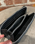 CHROME HEARTS LEATHER FLEUR PATCH CLUTCH ‘BLACK’