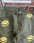 KAPITAL SMILEY PATCH MILITARY PANTS ‘SAGE’