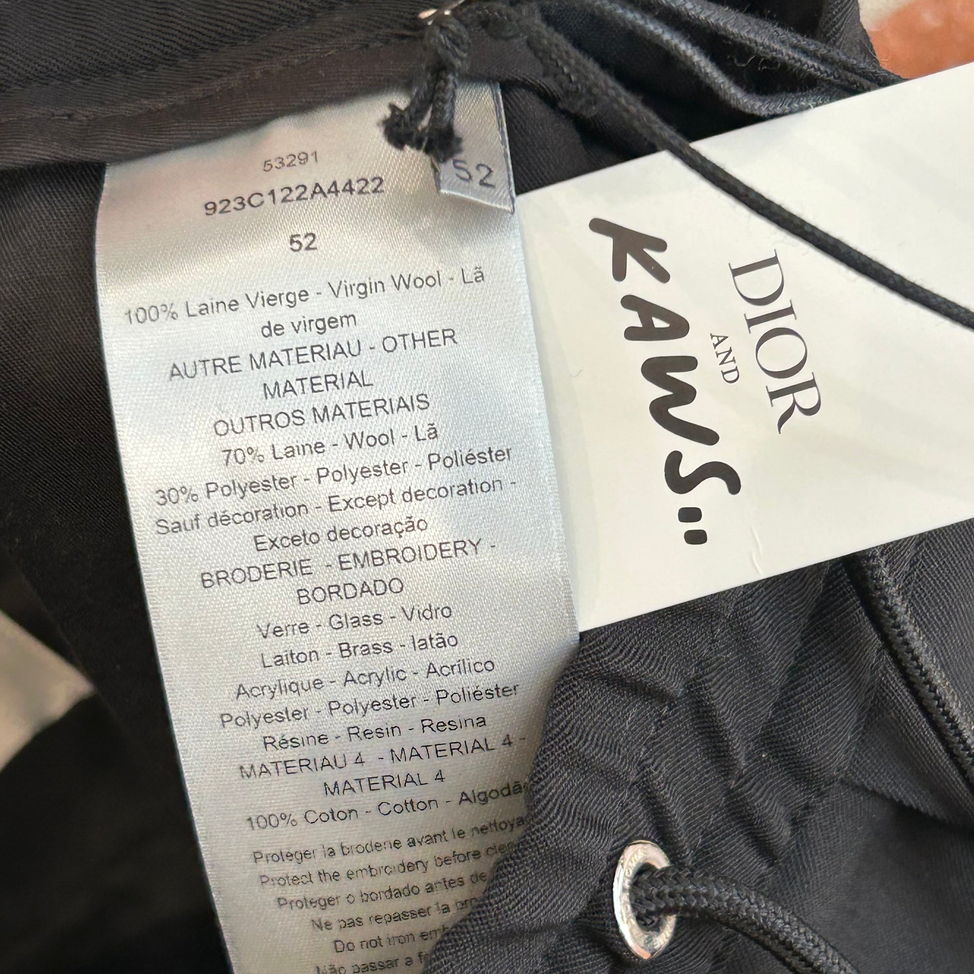 DIOR X KAWS PLEATED LOUNGE PANTS ‘BLACK’