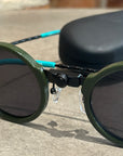 KAPITAL ADJUSTABLE NAVY ISSUE SUNGLASSES ‘GREEN’