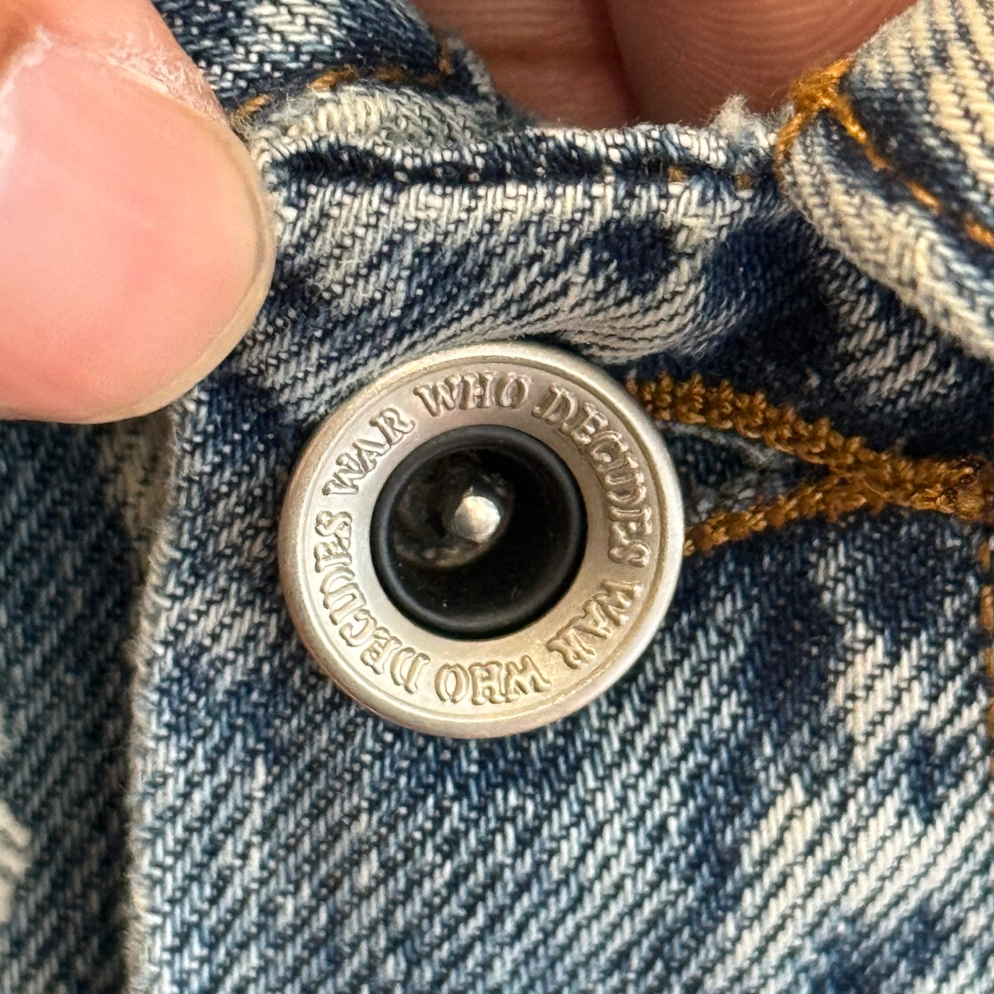 WHO DECIDES WAR SPHERE DENIM JACKET ‘ACID’