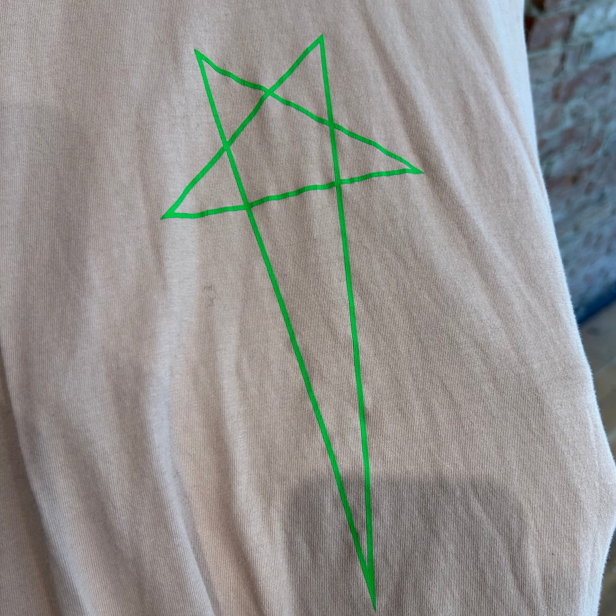 RICK OWENS DRKSDHW PENTAGRAM MUSCLE TANK ‘FADED PINK’
