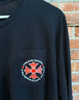 CHROME HEARTS CROSS PLUS POCKET LONGSLEEVE ‘BLACK/RED’