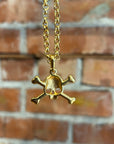 VIVIENNE WESTWOOD CRYSTAL SKELETON PENDANT NECKLACE ‘GOLD’