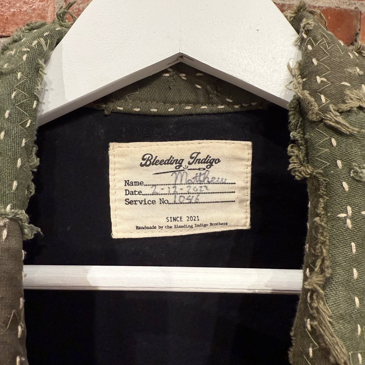 BLEEDING INDIGO BORO MILITARY JACKET ‘SAGE’