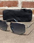 CHROME HEARTS LOVE ROD AVIATOR SUNGLASSES 'SILVER'
