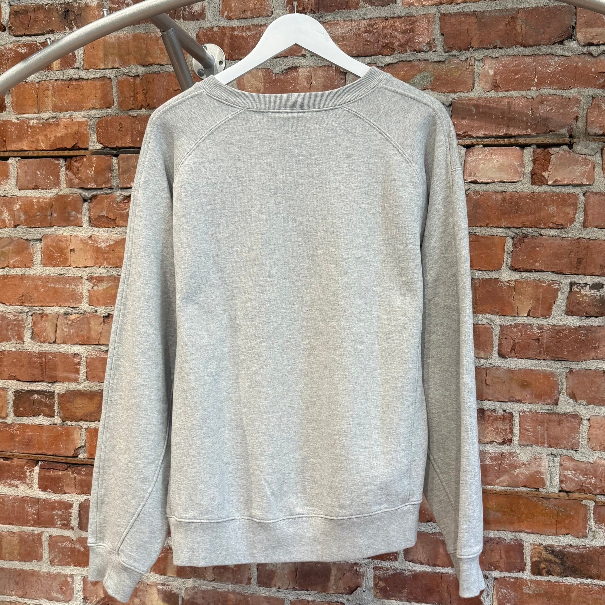 HELMUT LANG EMBROIDERED WORDMARK CREWNECK ‘GREY’
