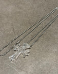 CHROME HEARTS SILICHROME CROSS NECKLACE ’CLEAR’