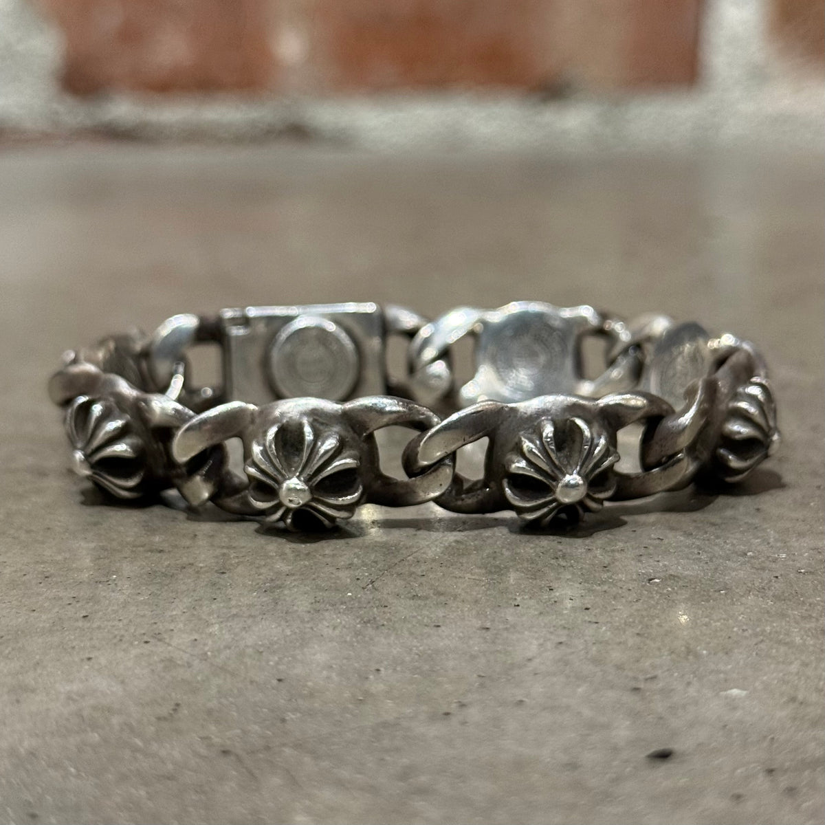 CHROME HEARTS PLUS CROSS LINK BRACELET ‘SILVER’