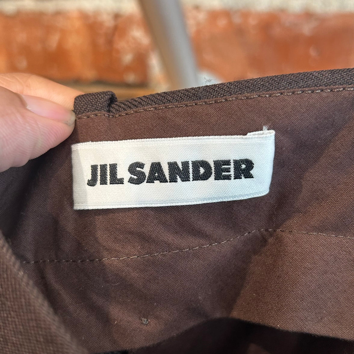 JIL SANDER SHARP WOOL SERGE JACKET &amp; PANTS ‘BROWN’