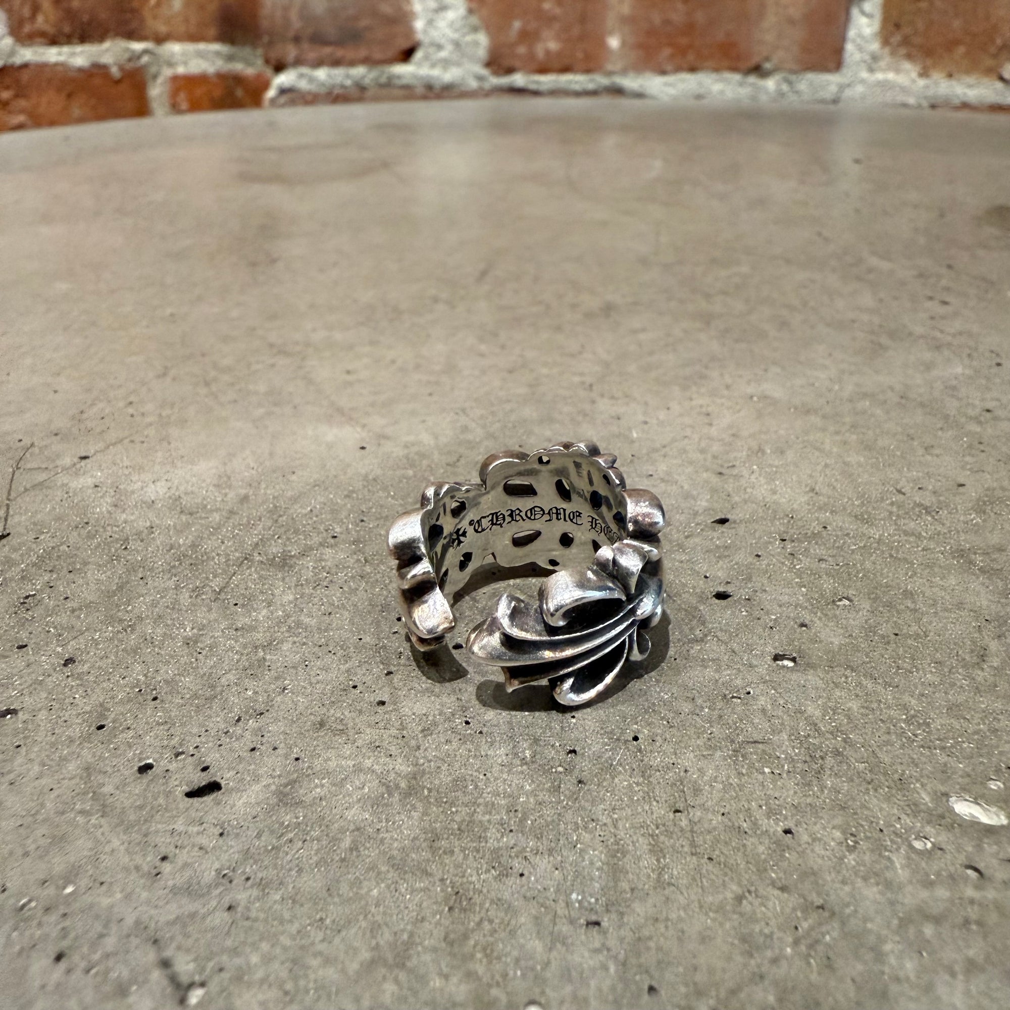 CHROME HEARTS DOUBLE FLORAL RING 'SILVER'