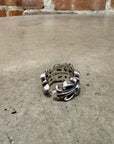 CHROME HEARTS DOUBLE FLORAL RING 'SILVER'