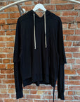 RICK OWENS LAYERED HOODIE ‘BLACK’