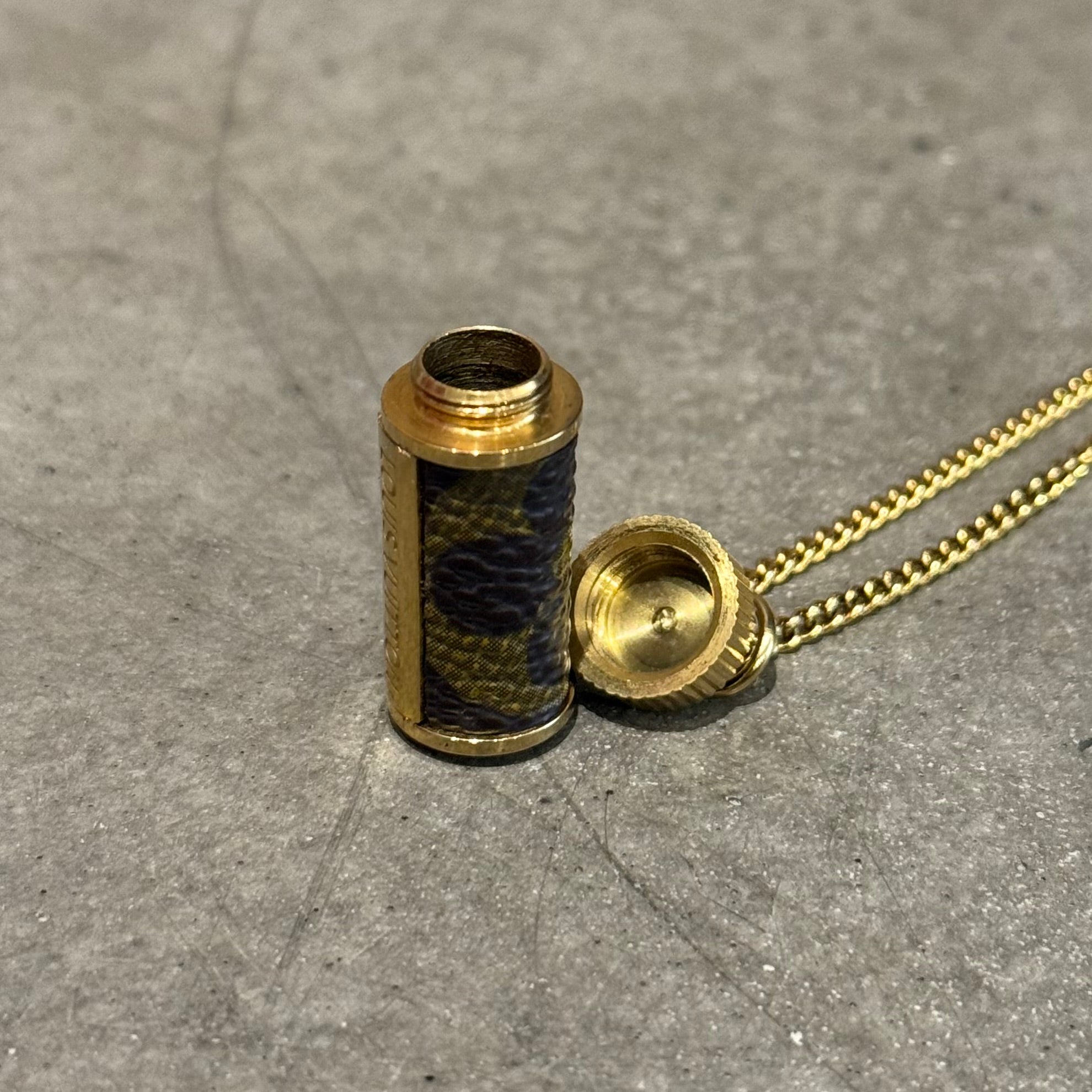 LOUIS VUITTON MONOGRAM PILL CASE NECKLACE ‘BROWN/GOLD&#39;