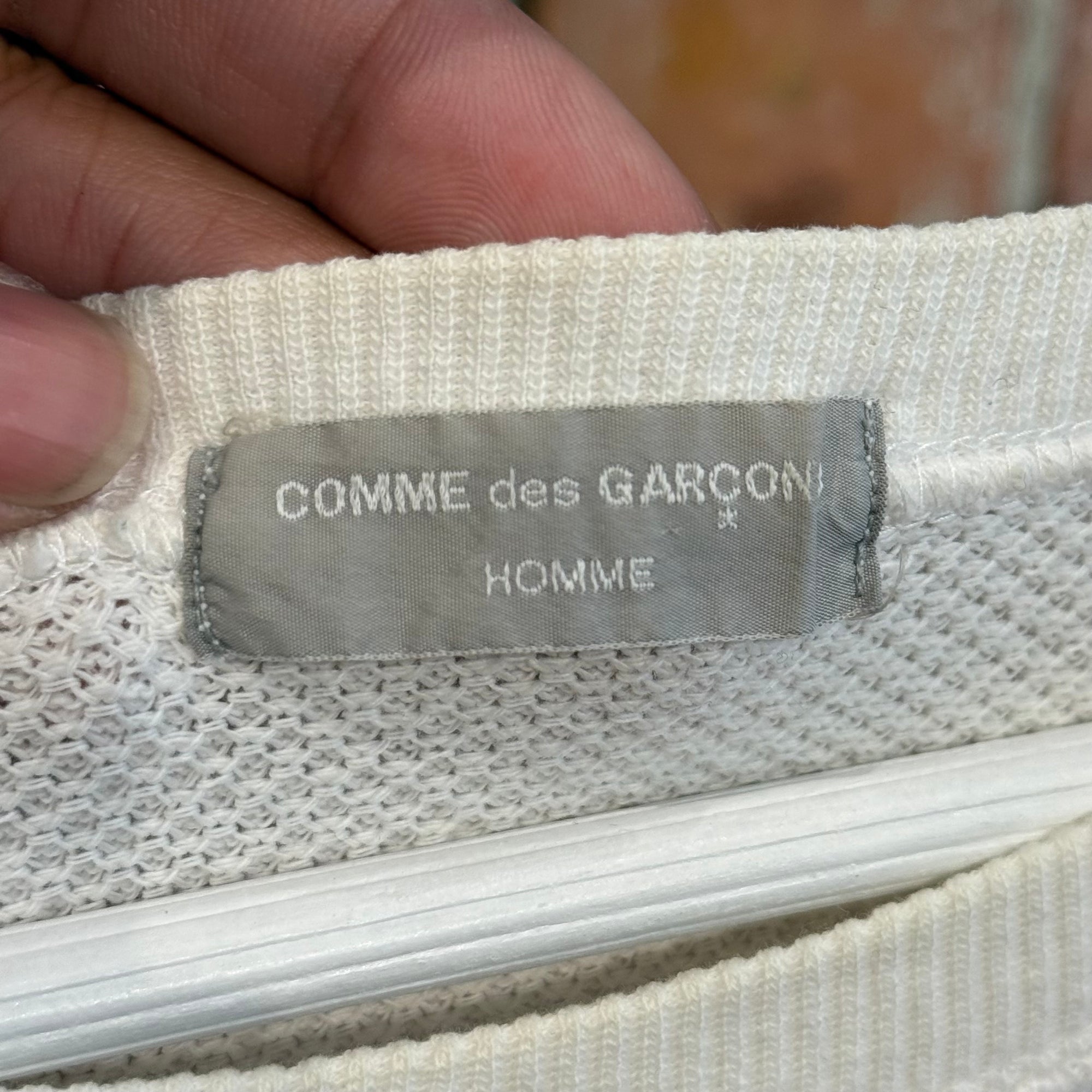 COMME DES GARÇON HOMME 1989 STAFF THERMAL ‘WHITE’