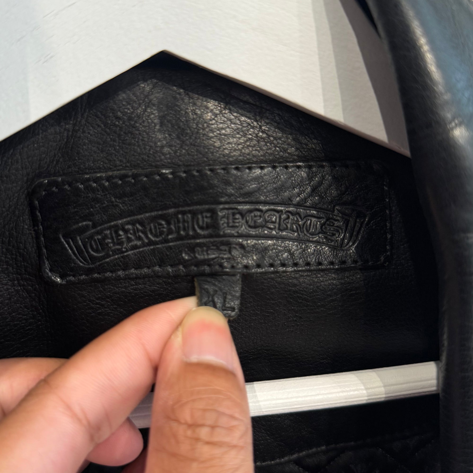 CHROME HEARTS VINTAGE JJ DEAN LEATHER JACKET ‘BLACK’