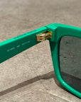 BOTTEGA VENETA BV1060S FLAT-TOP SUNGLASSES ‘GREEN’
