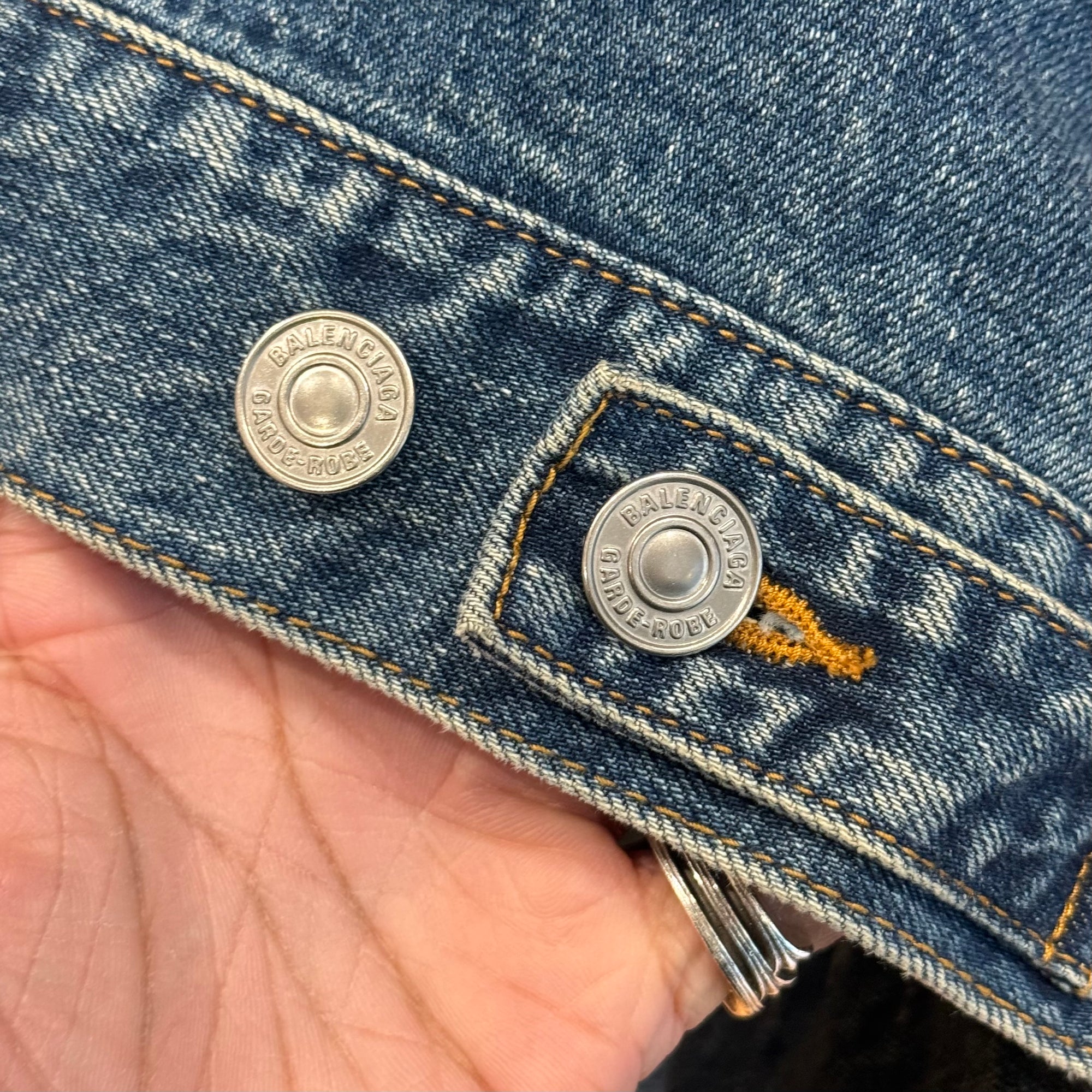 BALENCIAGA SS22 DENIM SWING JACKET ‘BLUE’