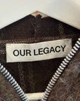OUR LEAGACY FULL ZIP MOHAIR HOODIE ‘BROWN’