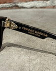 CHROME HEARTS 18K GOLD BOX OFFICER SUNGLASSES ‘BLACK’
