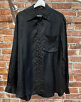 LU’U DAN DAMASK SERPENT BUTTON UP SHIRT ‘BLACK’