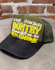 KAPITAL DIRTY SHRINK TRUCKER HAT 'OLIVE'