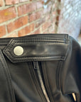 RICK OWENS X SUIC*DE SS26 TEMPLE VEGA LEATHER JACKET ‘BLACK’