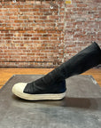 RICK OWENS LEATHER SOCK RAMONES ‘BLACK’