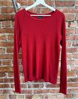 NUMBER (N)INE WAFFLE RAGLAN LONGSLEEVE ‘RED’