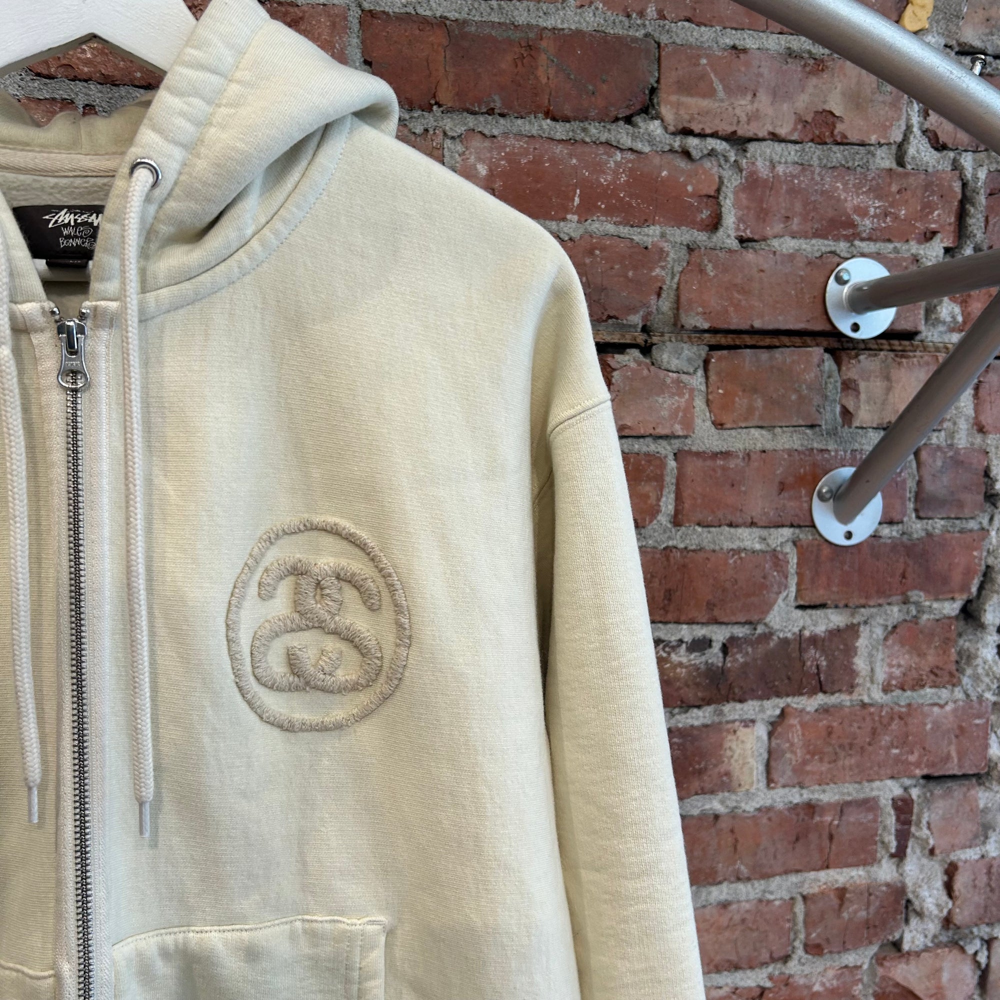STUSSY X WALES BONNER S-LOGO ZIP HOODIE ‘CREAM’