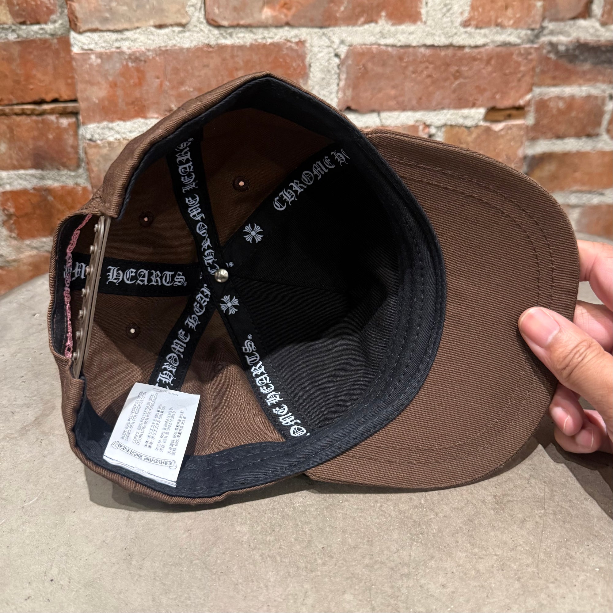 CHROME HEARTS CH LOGO BASEBALL HAT ‘BROWN/PINK’