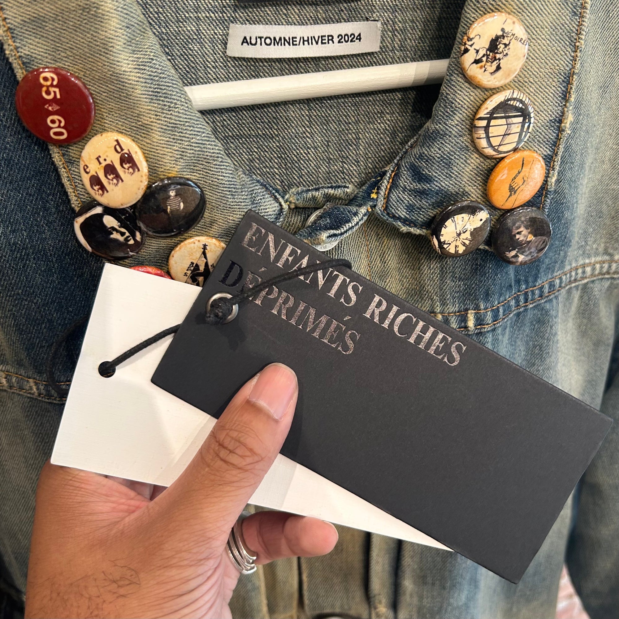 ENFANTS RICHES DEPRIMES AW24 ACID DEALER DENIM JACKET ‘BLUE’