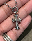 CHROME HEARTS TINY CROSS NECKLACE ‘SILVER’