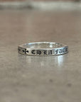 CHROME HEARTS 3MM LA F*CK YOU SPACER RING ‘SILVER’