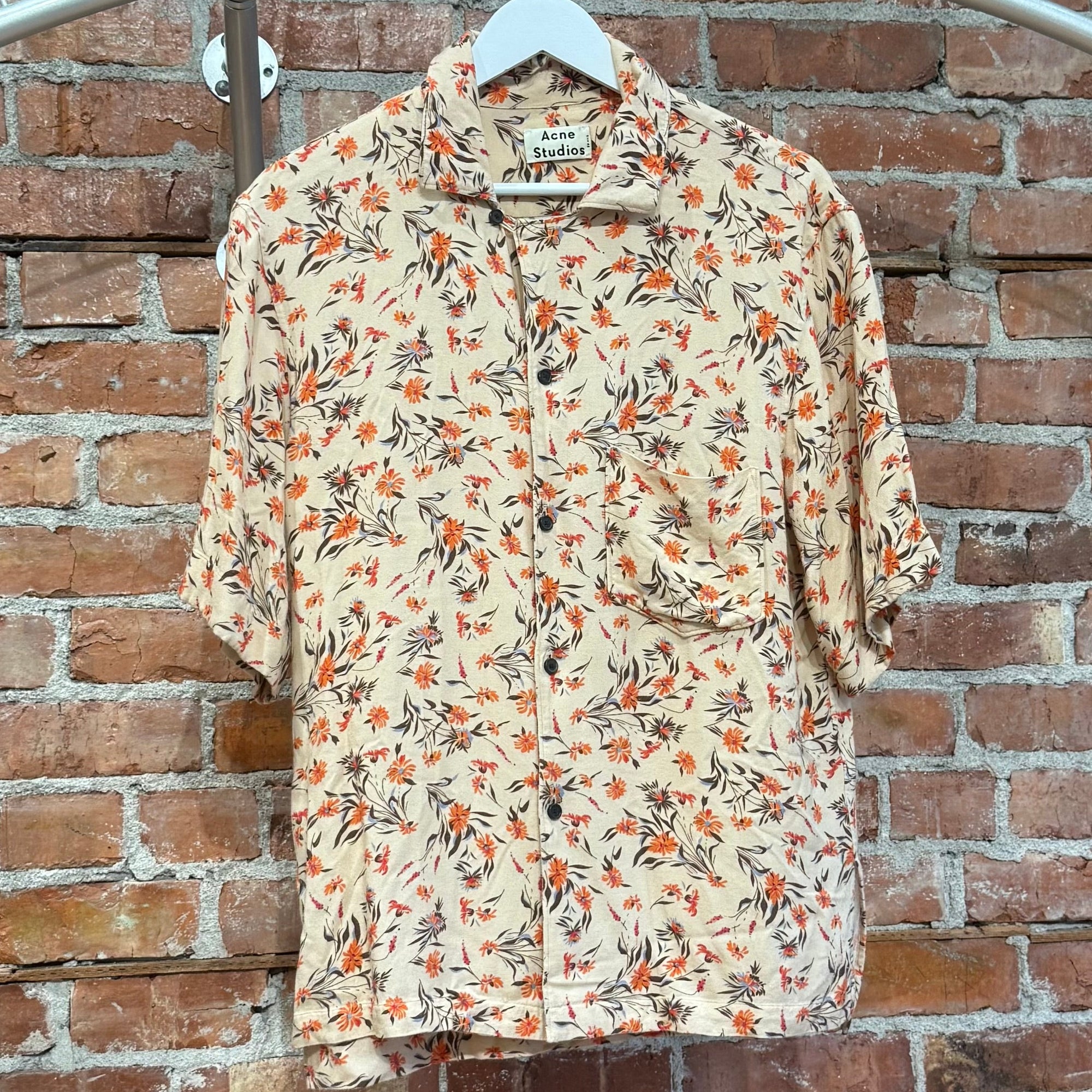 ACNE STUDIO SIMON CAMP COLLAR FLORAL SHIRT ‘MULTI’