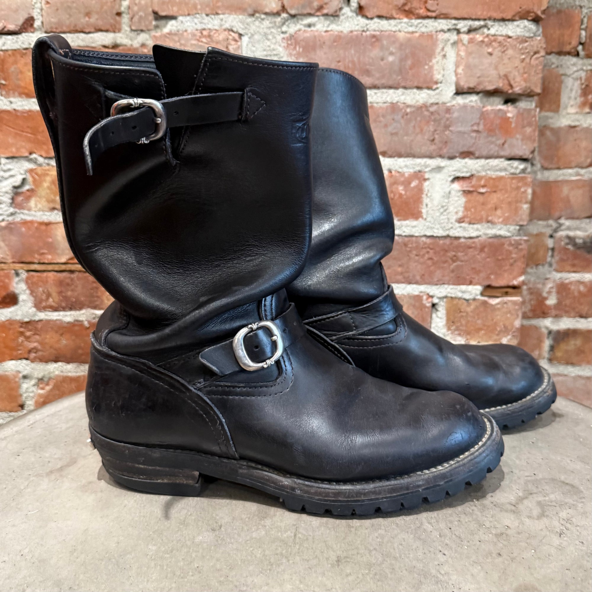 CHROME HEARTS WESCO ENGINEER BOSS BOOTS ‘BLACK’