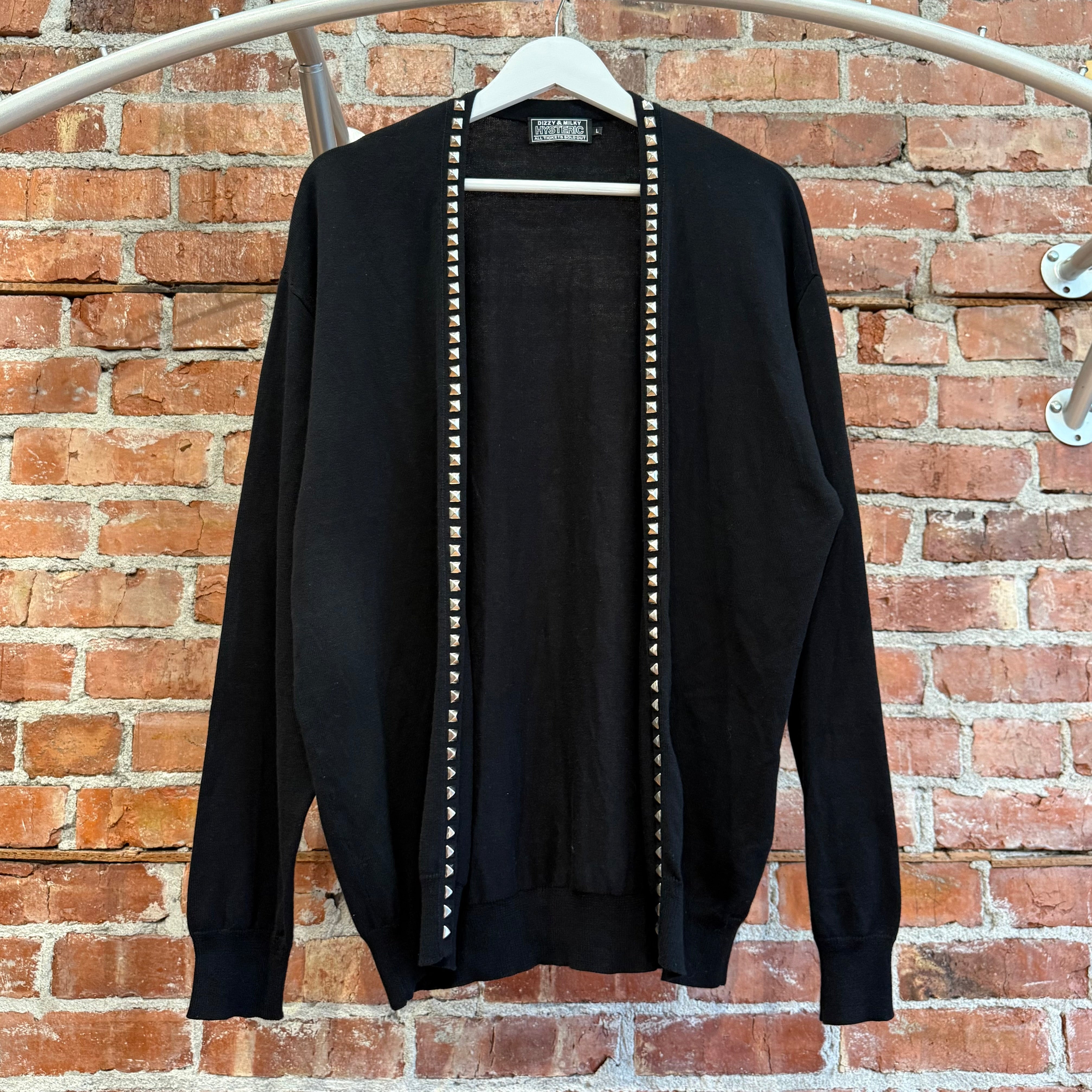 HYSTERIC GLAMOUR PUNK STUD CARDIGAN 'BLACK' – Sadō Room