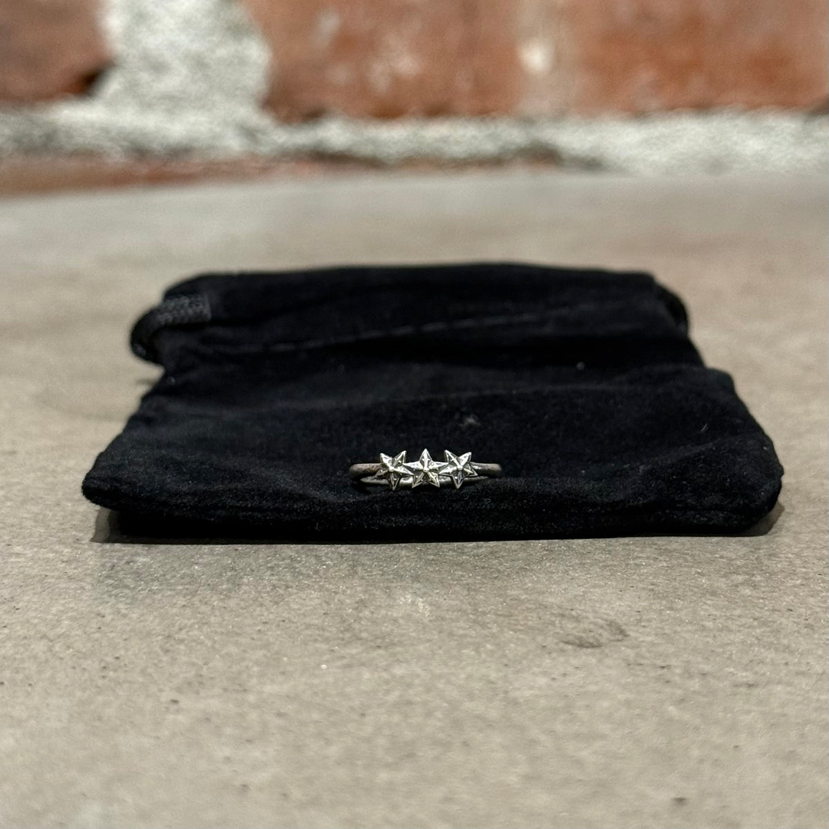 CHROME HEARTS TRIPLE STAR BUBBLEGUM RING ‘SILVER’
