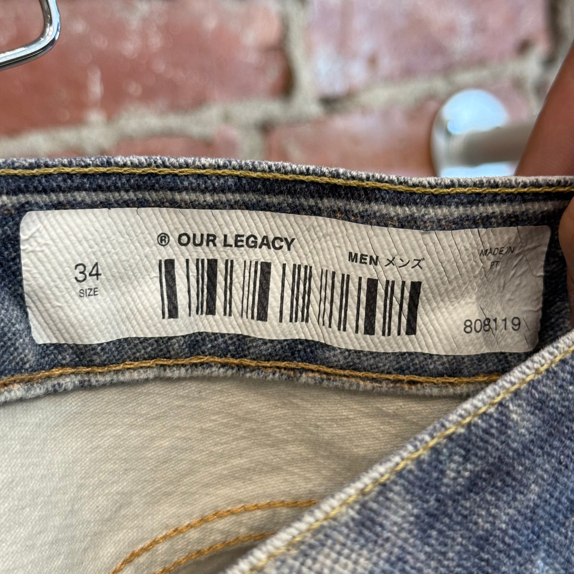 OUR LEGACY THIRD CUT TROMPE DIGITAL DENIM JEANS ‘BLUE’