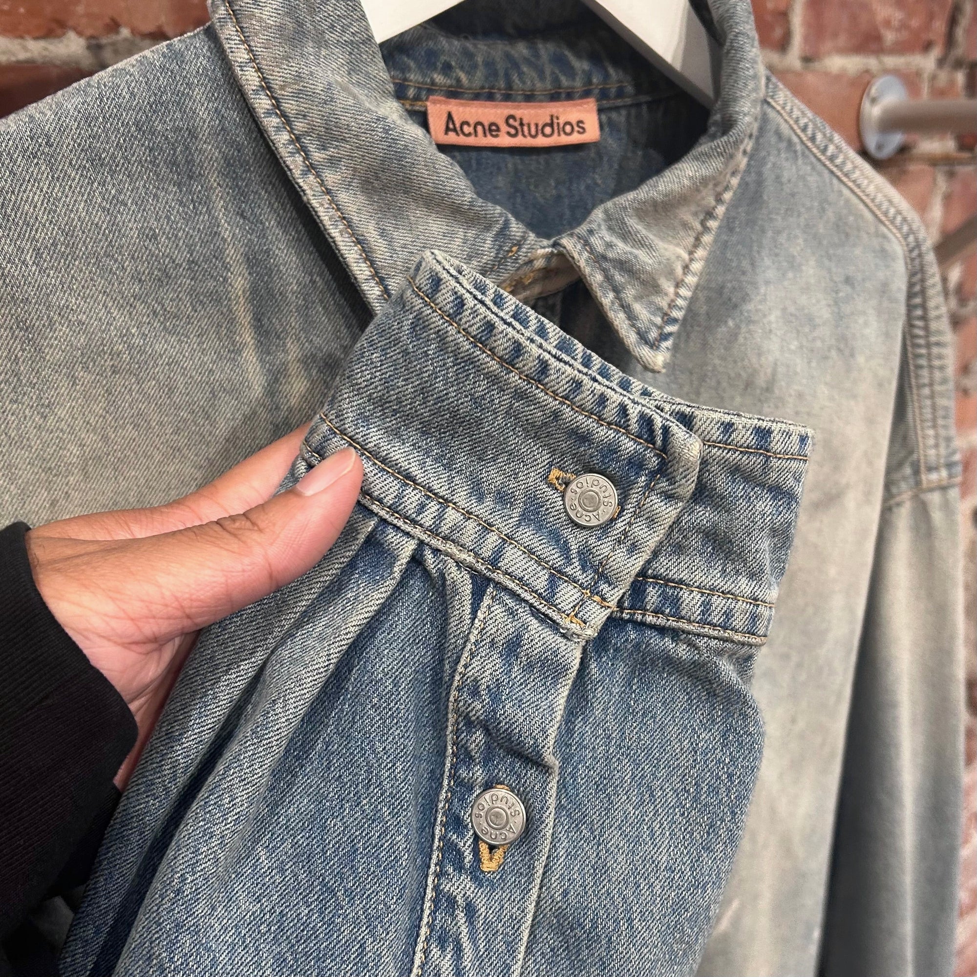 ACNE STUDIOS WASHED PAINTER DENIM SHIRT ‘BLUE’