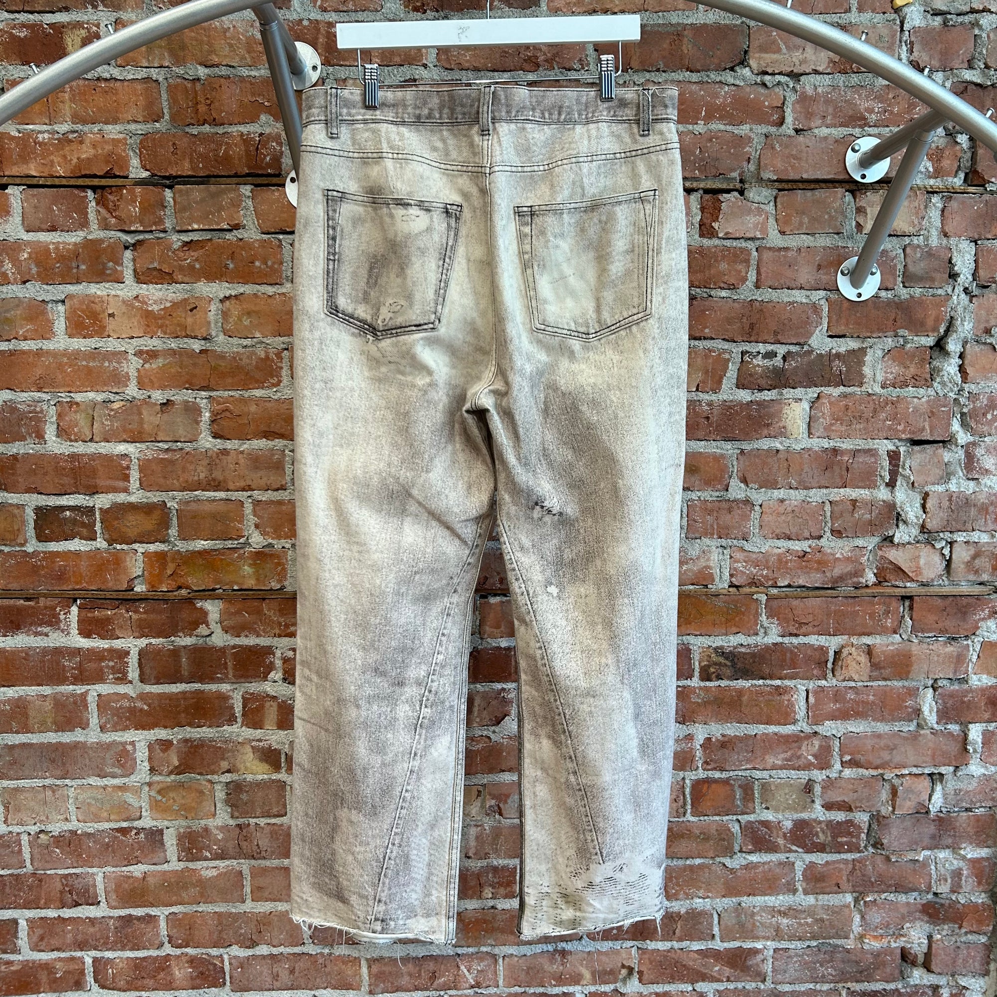 OUR LEGACY THIRD CUT PRINTED DENIM ‘WHITE/BLACK’