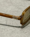 MIU MIU 11ZS RECTANGULAR SUNGLASSES ‘OPAL AMBER’