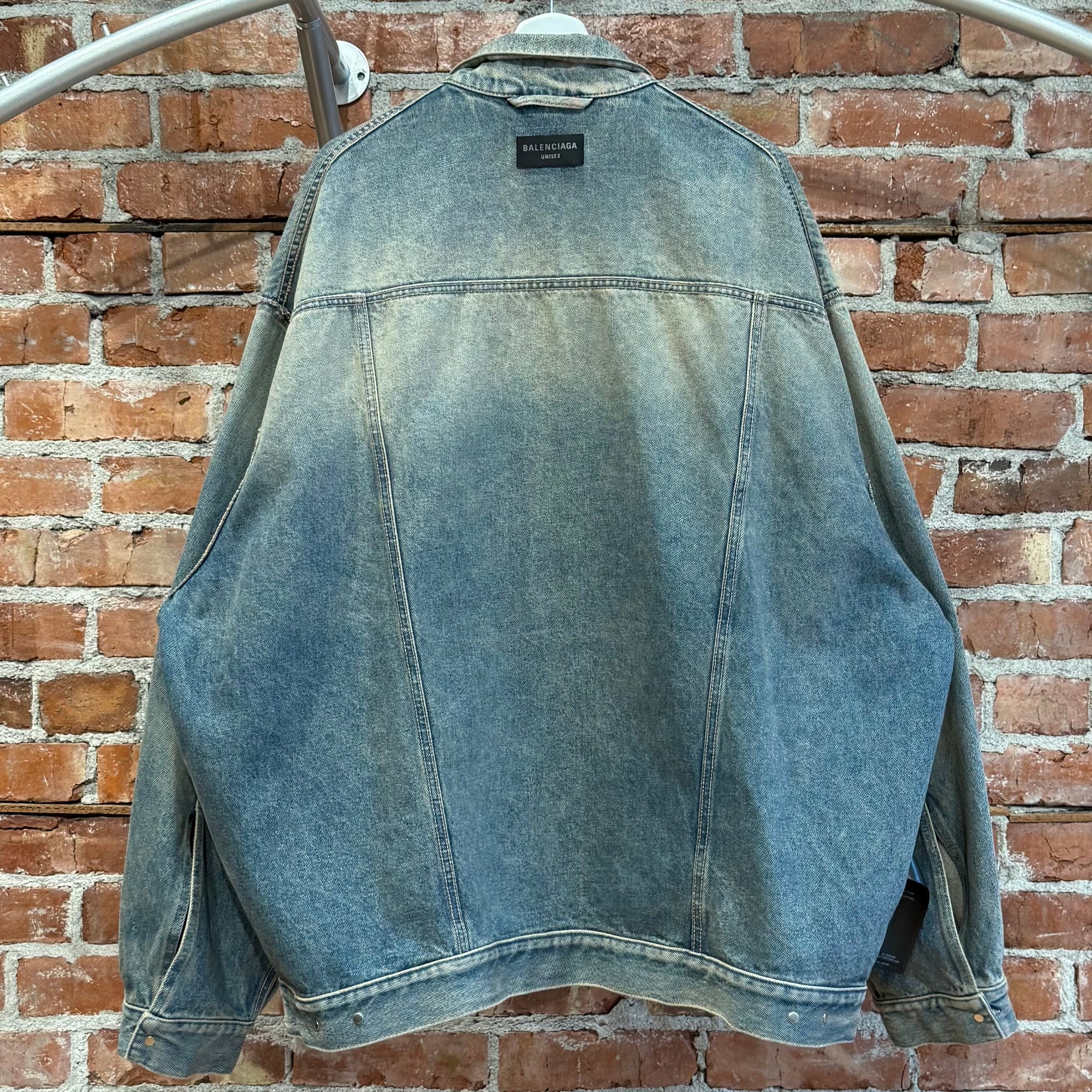 BALENCIAGA FW23 REVERSIBLE OVERSIZED DENIM JACKET ‘VINTAGE BLUE’