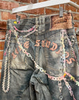 ACNE STUDIOS 1981M TROMPE L’OEIL CHAIN JEANS ‘MULTI’