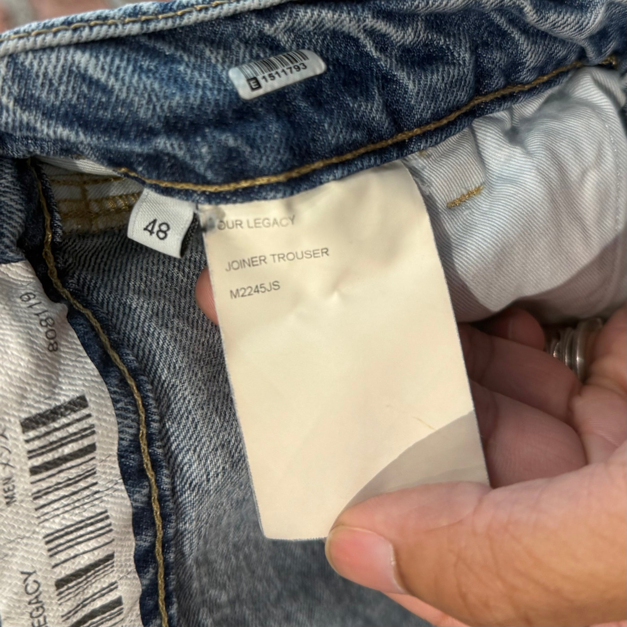 OUR LEGACY WIDE LEG JOINER DENIM ‘LIGHT WASH’