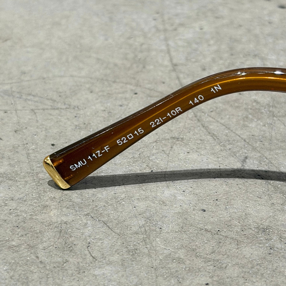 MIU MIU 11ZS RECTANGULAR SUNGLASSES ‘OPAL AMBER’