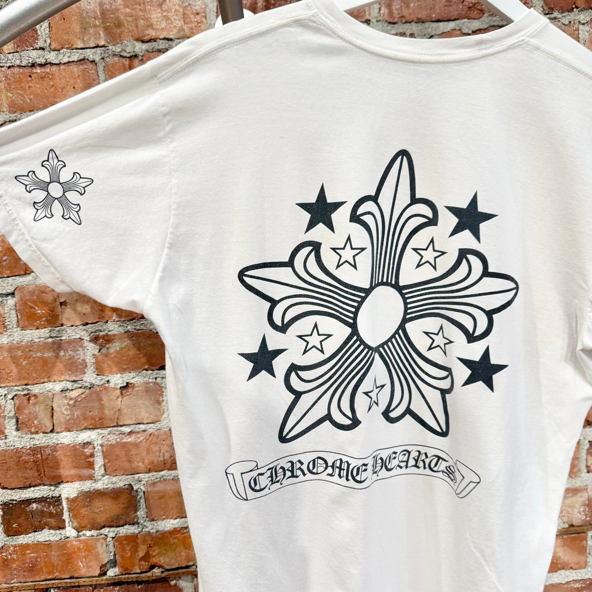 CHROME HEARTS VINTAGE FLORAL STAR POCKET TEE ‘WHITE’