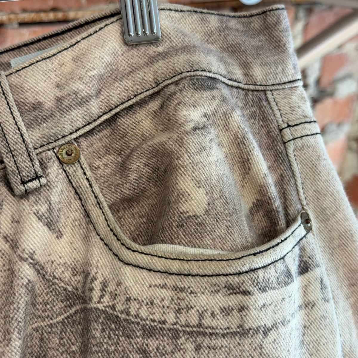 OUR LEGACY TROMPE PRINT THIRD CUT DIGITAL DENIM ‘CREAM/INK’