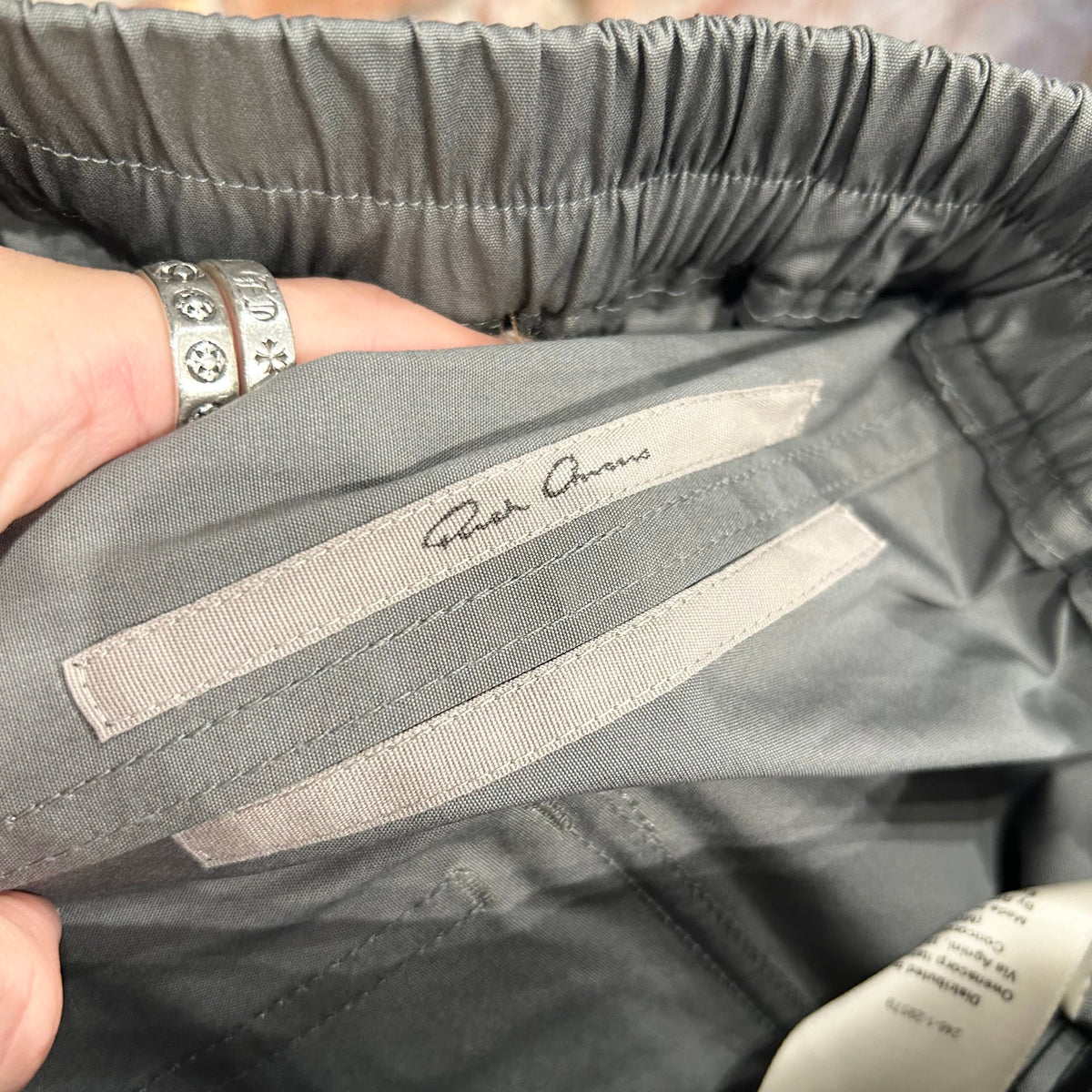 RICK OWENS FW25 CONCORDIANS DRAWSTRING BELA PANT ‘WASHED INDIGO’