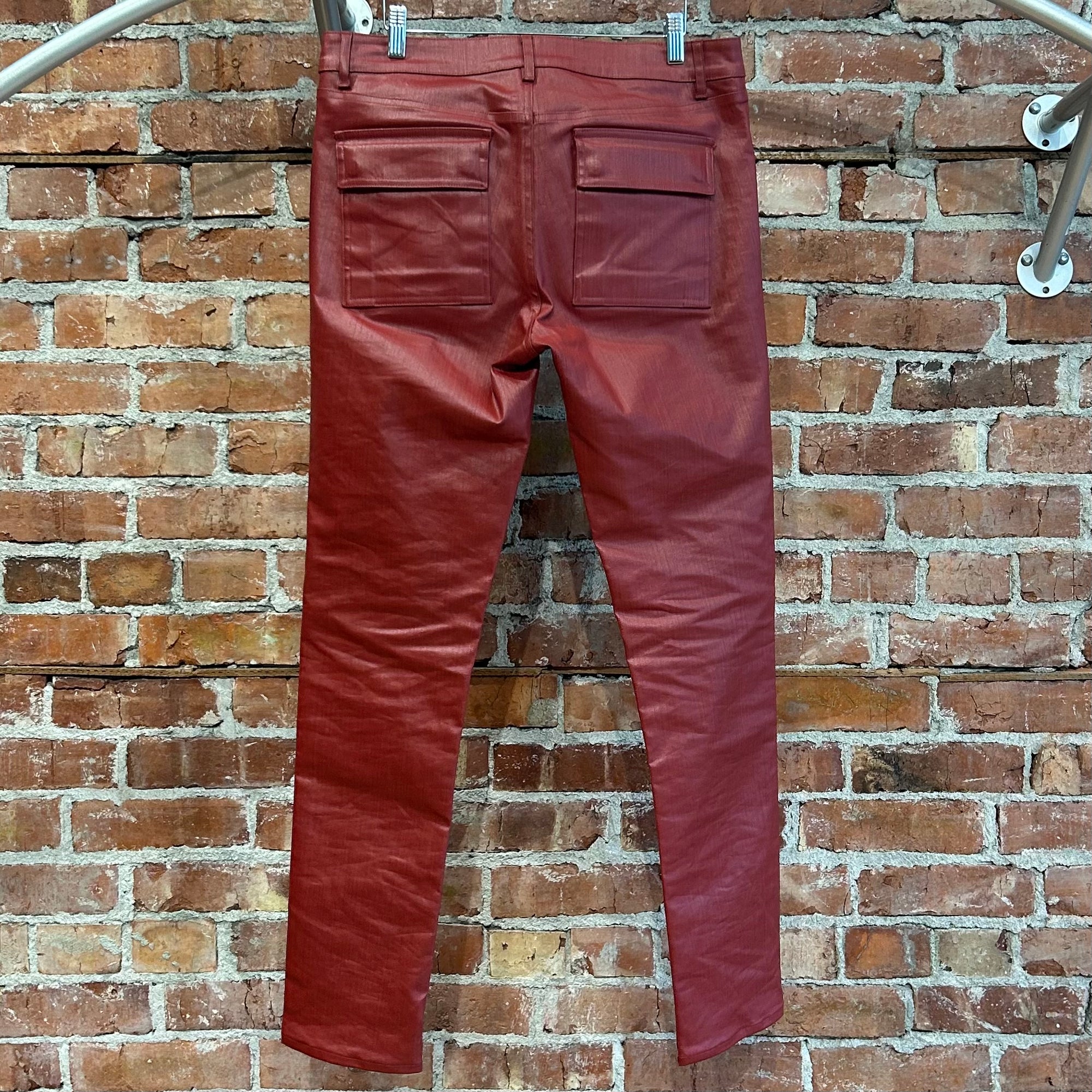 RICK OWENS SS24 LIDO TYRONE WAXED DENIM ‘RED’